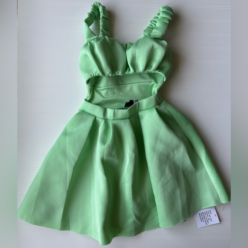 ASOS Design Bright Green Dress With Cutout